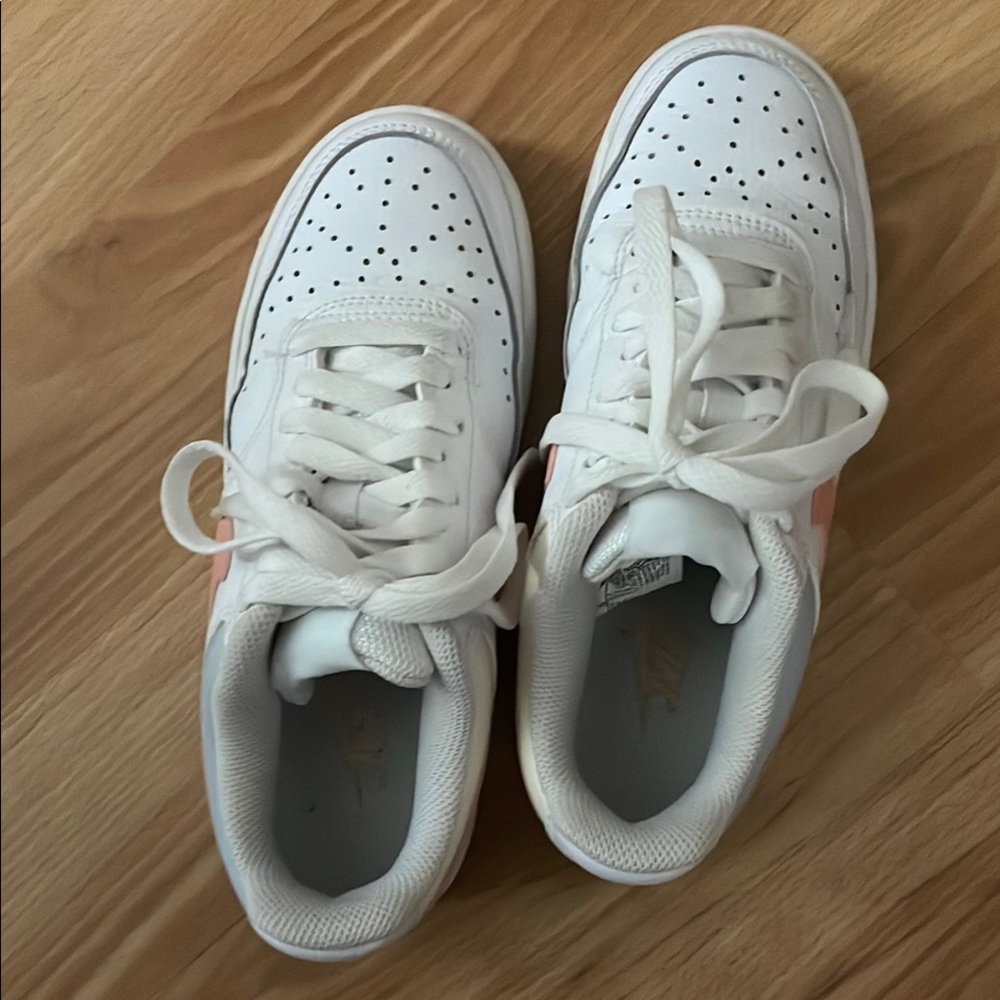White and Pink Sneakers
